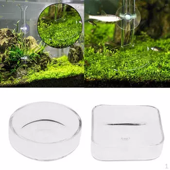 Набор из 2 предметов: контейнер для кормления аквариума, контейнер для кормления рыб ( Квадратная и круглая форма )