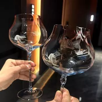 Набор из 2 предметов объемом 750 мл, большой емкости, градиентные бокалы для красного вина, бокалы для вина бордо и бургундского вина, высококачественная хрустальная стеклянная посуда для бара