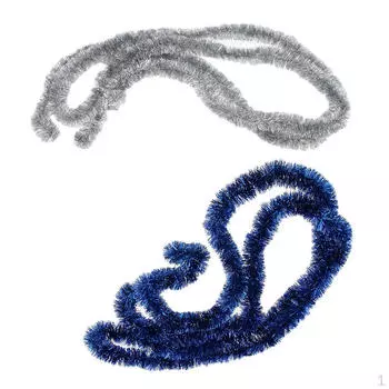 Набор из 2 рождественских гирлянд с мишурой, подвесные украшения, классические украшения для вечеринок