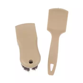 Набор из 2 щеток для чистки автомобильной кожи, натуральная щетка для чистки деталей из конского волоса, инструменты для чистки деталей автомобиля, кожаных тканей, ковров