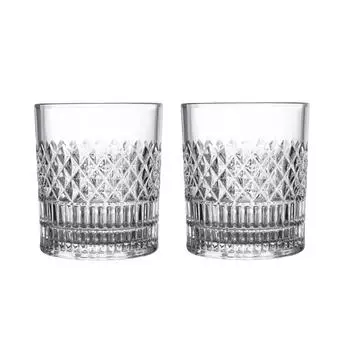 Набор из 2 шт. 11,6 унц. 335 мл Стакан для виски Классическая кружка Прозрачная посуда для напитков Бар Креативные стаканы для иностранного вина, бренди Чашка для холодных напитков 335ml