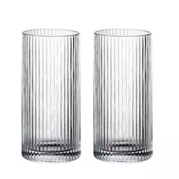 Набор из 2 шт., 12,4 унции, 360 мл, винтажный вертикальный узорчатый бокал для коктейля, чашка для американского латте со льдом, большая емкость, кружки для холодных напитков 360ml