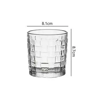 Набор из 2 шт., 250 мл, бокалы для коктейлей в европейском стиле, виски, бренди, прозрачная плетеная кружка для воды, летняя кружка для питья, рельефная кружка для сока 2pcs