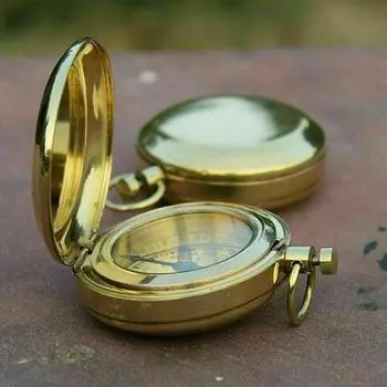 Набор из 2 шт. латунный карманный кнопочный компас морской морской компас 1,75 дюйма