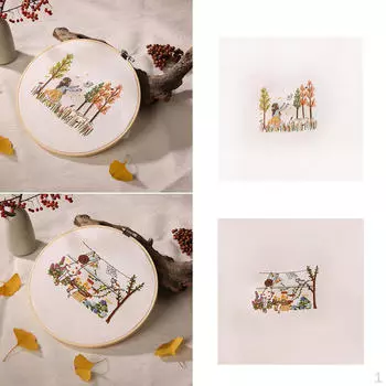 Набор из 2 шт., набор для штампованной вышивки, узор, декор своими руками