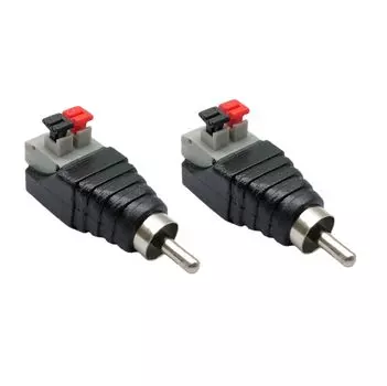 Набор из 2 штекерных разъемов Phono RCA на 2 винтовых клеммных колодки, аудио-видео разъем-адаптер для динамиков