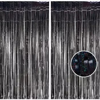 Набор из 2 штор с кисточками BRAVESHINE, блестящий фон, яркий глянец, украшения на день рождения, украшения на день рождения, занавески, украшения на день рождения, вечеринка