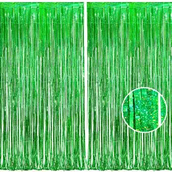 Набор из 2 штор с кисточками BRAVESHINE, блестящий фон, яркий глянец, украшения на день рождения, рождественские украшения, шторы на день рождения, украшения на день рождения