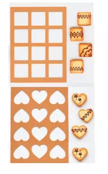 Набор из 2 штук в форме квадратного сердца типа «Язык чата» коричневого цвета