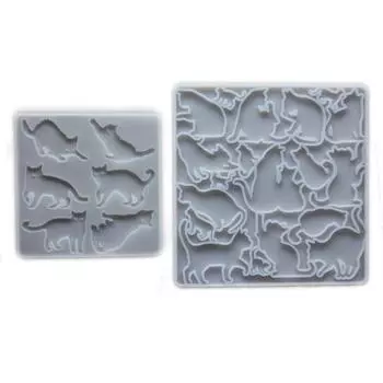 Набор из 2 силиконовых форм для кулонов, глиняных форм, форм для брелоков, силиконовых форм, идеальный подарок для любителей рукоделия