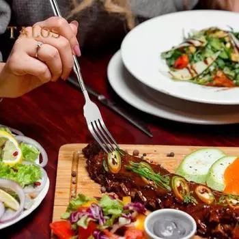 Набор из 2 телескопических вилок из нержавеющей стали, регулируемая выдвижная вилка длиной от 8,7 до 25,6 дюймов, выдвижная длинная ручка, вилка для барбекю и фруктов Fork