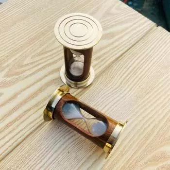 Набор из 2 винтажных песочных часов Unity, морской мини-песочный таймер, песочные часы на заказ, песочный таймер со скидкой, лучший подарок, домашний декор коричневый