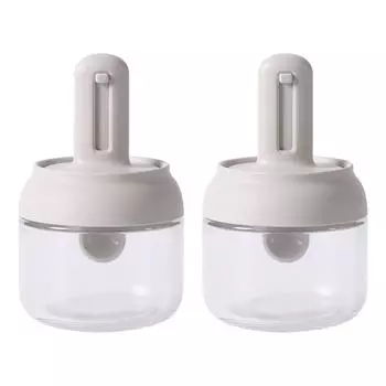 Набор из 2 выдвижных ложек, стеклянные банки для специй с герметичной крышкой для хранения на кухне и в кладовой, а также предметы первой необходимости для кемпинга на открытом воздухе