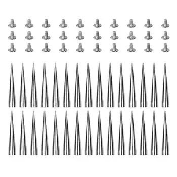 Набор из 30 больших металлических шипов для дерева, винтовые заклепки для панк-модных аксессуаров, креативных проектов, кожаных ремесленных гвоздей