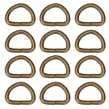 Набор из 30 предметов, аксессуары для рукоделия, кольцо для рукоделия, фурнитура для кожаных изделий, диаметр античного D-образного кольца (Внутренний 15 мм, золотой)