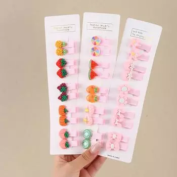 Набор из 30 штук детских заколок для волос, мультяшные бантики, заколки для волос для девочек-цветочниц, милые детские заколки, заколки-автоматы, детские аксессуары для волос