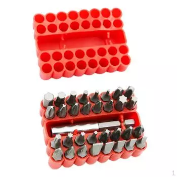 Набор из 33 сверл и отверток Troq с шестигранными звездочками, футляр в коробке