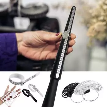 Набор из 3/4/6/7 шт. измерительных инструментов для колец для мужчин и женщин, включает в себя измерительные инструменты для колец и оправку 3