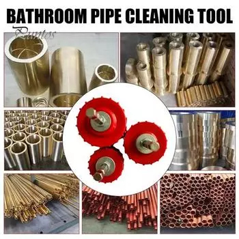 Набор из 3/9 предметов для чистки медных труб для электродрели 1/2 , 3/4 , 1 щетка для чистки труб с щетиной из нержавеющей стали для очистки меди/бронзы/латуни 3pcs
