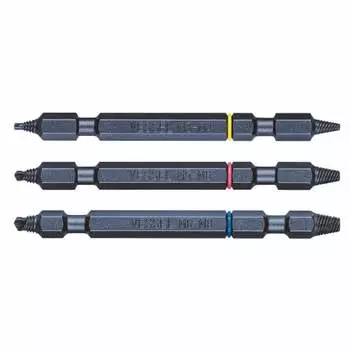 Набор из 3 бит для извлечения винтов VESSEL для сорванных и сломанных винтов M3 - M8 NEJ-123