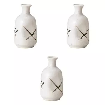 Набор из 3 больших бутылок саке x см Бутылки саке Setomonohonpo с брызгами [7.2 14.5 (370 куб.см)]