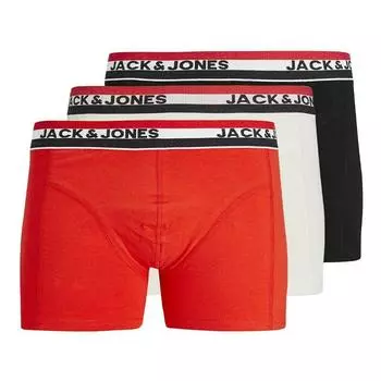 Набор из 3 боксеров черный, белый, красный Мужские JACK & JONES