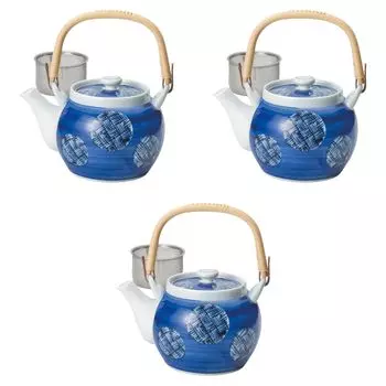 Набор из 3 чайников Marumon Kagome MS6 x 11 см 900 Чайники Arita ware Arita ware Setomonohonpo [13,5 куб.см]