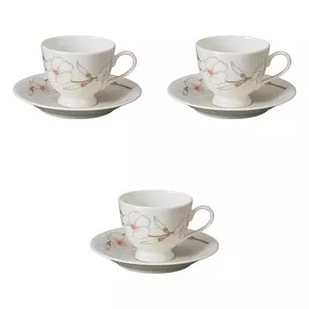 Набор из 3 чашек и блюдец NB Vogue Coffee x x 7 см, чашка, блюдце, набор Wanfuse Ware Setomonohonpo C/S [11 8,3 200 мл] &