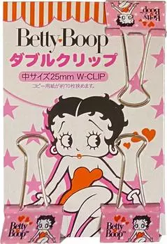 Набор из 3 двойных скрепок Betty Boop Pinch 1 дюйм, канцелярские принадлежности Япония