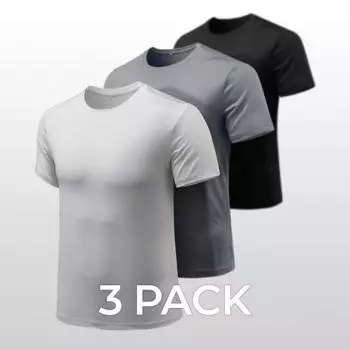 Набор из 3 футболок с короткими рукавами TSLA Hyper Dry Round с короткими рукавами AO CTS10