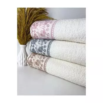 Набор из 3 гипюровых приданых, полотенца для рук и лица 50x90