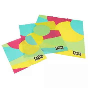 Набор из 3-х салфеток в пищевой пленке типа пчелиного воска Tasty Green ref. 678742