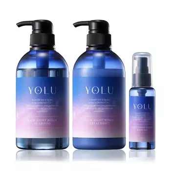 Набор из 3-х шампуней и масел для волос YOLU Calm Night Repair |