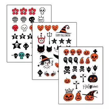 Набор из 3-х татуировок Babbling Halloween, B1, 1 комплект