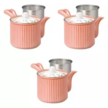 Набор из 3 легких чайников Hanaren SS x см Чайники Arita ware Arita ware Setomonohonpo (красный, маленький) [9 9,5 (350 куб.см)] красный
