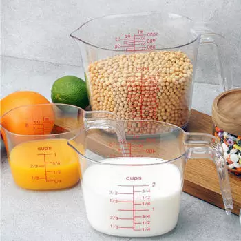 Набор из 3 мерных стаканов, кувшинов, штабелируемых кухонных принадлежностей с двойным V-образным носиком