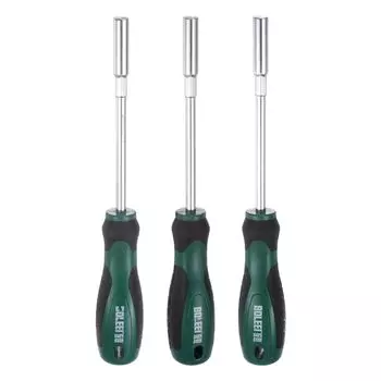 Набор из 3 метрических торцевых головок uxcell с полым валом, шестигранная головка для ремонта автомобиля, 5/5,5/6 мм, CR-V, немагнитная, нескользящая