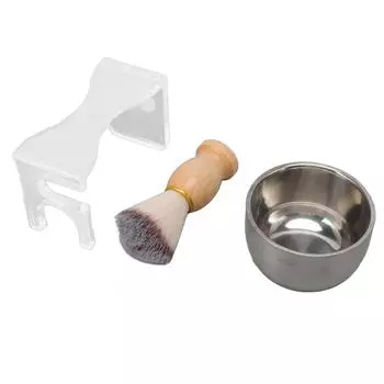 Набор из 3 мужских кистей для бритья, акриловый держатель для кистей, набор из нейлоновой щетины