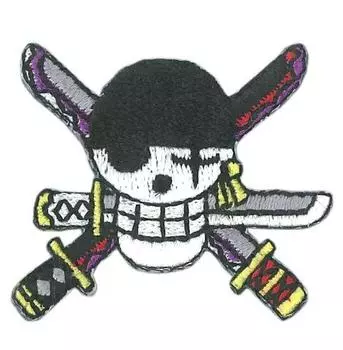 Набор из 3 наклеек для одежды Inagaki Flag PES038 ONE PIECE Наклейка/Утюг [Пират Зоро]
