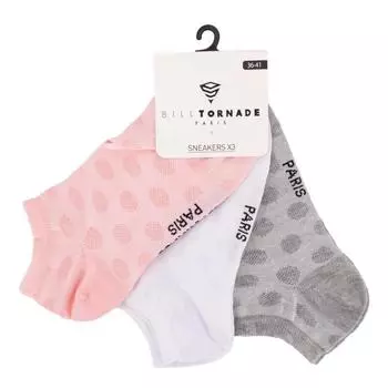 Набор из 3 пар носков для кроссовок t36-41 fan 11088 Женский BILL TORNADE