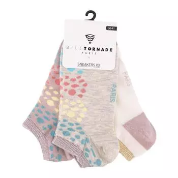 Набор из 3 пар носков для кроссовок t36-41 fan 11088 Женский BILL TORNADE