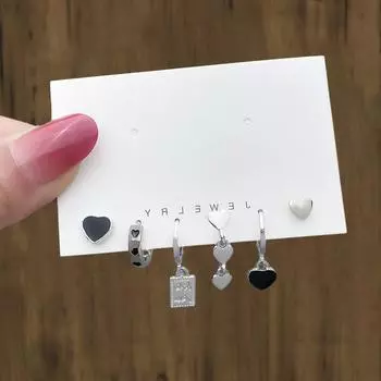 Набор из 3 пар серег для женщин Модные серьги One Size