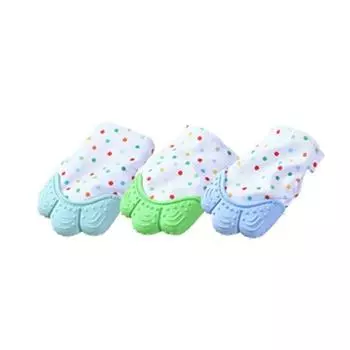 Набор из 3 перчаток для прорезывания зубов Joy Multi Dot Infant, один предмет, случайная отправка, 1 набор, корейские детские товары