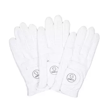 Набор из 3 перчаток TOUR GLOVE от Snell Golf Soft долговечные MY GLOVE/SOFT LONG-LASTING (24) белый