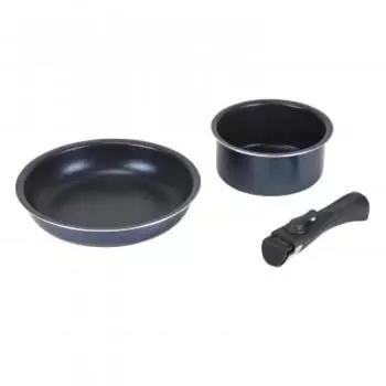 Набор из 3 предметов посуды Pearl Metal с алмазным покрытием, совместимый с IH, для использования в духовке, Alpha HB-6001