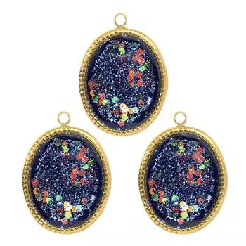 Набор из 3 прочных стальных кулонов в виде подсолнуха из камня для модных женских украшений с дизайном полумесяца и звезды для ношения 283