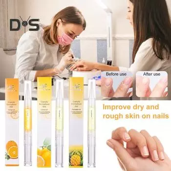 Набор из 3 ручек для питания ногтей, для восстановления потрескавшейся кутикулы, увлажнения кожи, устранения сухости, простой в использовании масляной кисти для УФ-акрилового искусственного натурального маникюра A