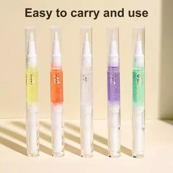 Набор из 3 ручек для питания ногтей, для восстановления потрескавшейся кутикулы, увлажнения кожи, устранения сухости, простой в использовании масляной кисти для УФ-акрилового искусственного натурального маникюра A