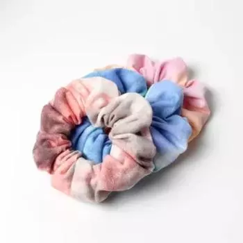 Набор из 3 штук крашеных в технике тай-дай резинок-скранчи для волос для женщин, девушек, повязки на голову, эластичные резинки для волос, резинки для волос, кольца, держатели для хвостика, аксессуары для волос