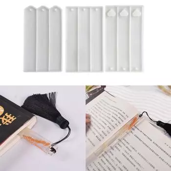 Набор из 3 силиконовых форм для закладок, силиконовые формы для поделок, прямоугольные формы, формы для изготовления ювелирных изделий, формы для изготовления ювелирных изделий